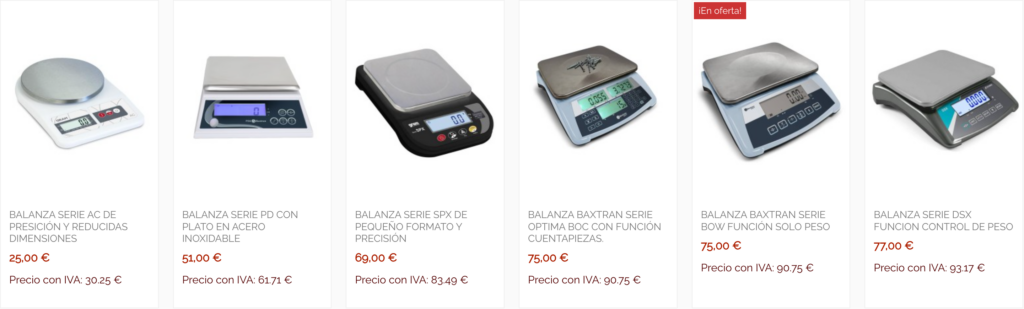 venta de balanzas digitales